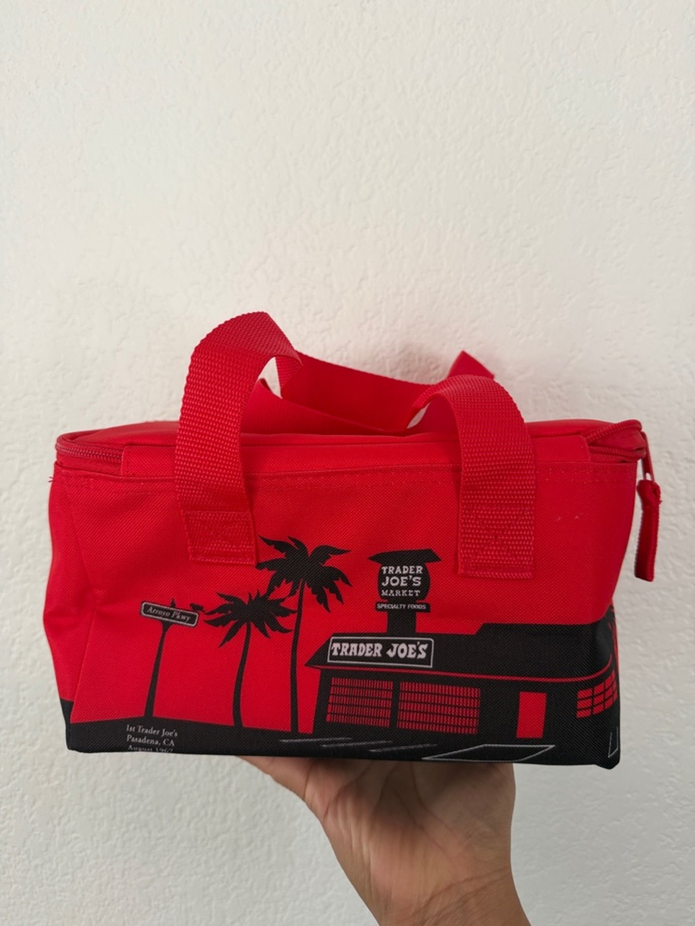 Trader Joe's Red Market Tote Cooler